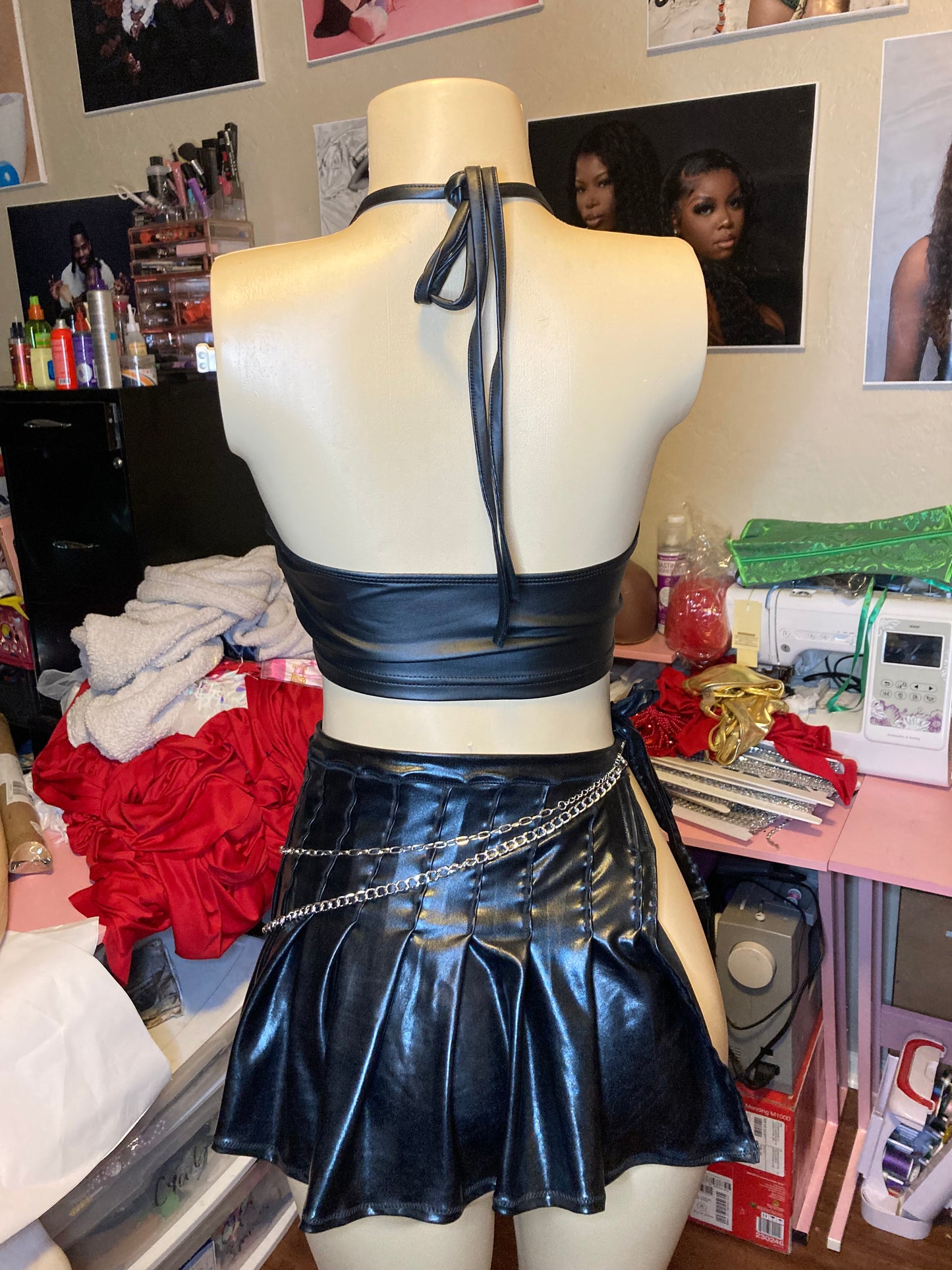Custom pleated skirt and customized top