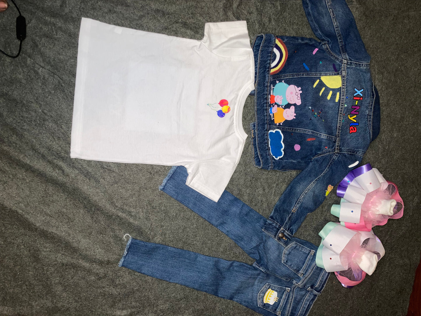 Toddler Custom Jean Birthday Character Set