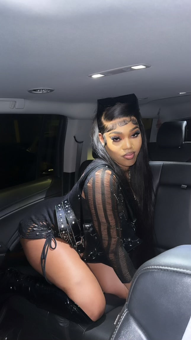 2 Piece Goth Junk dress with sleeve