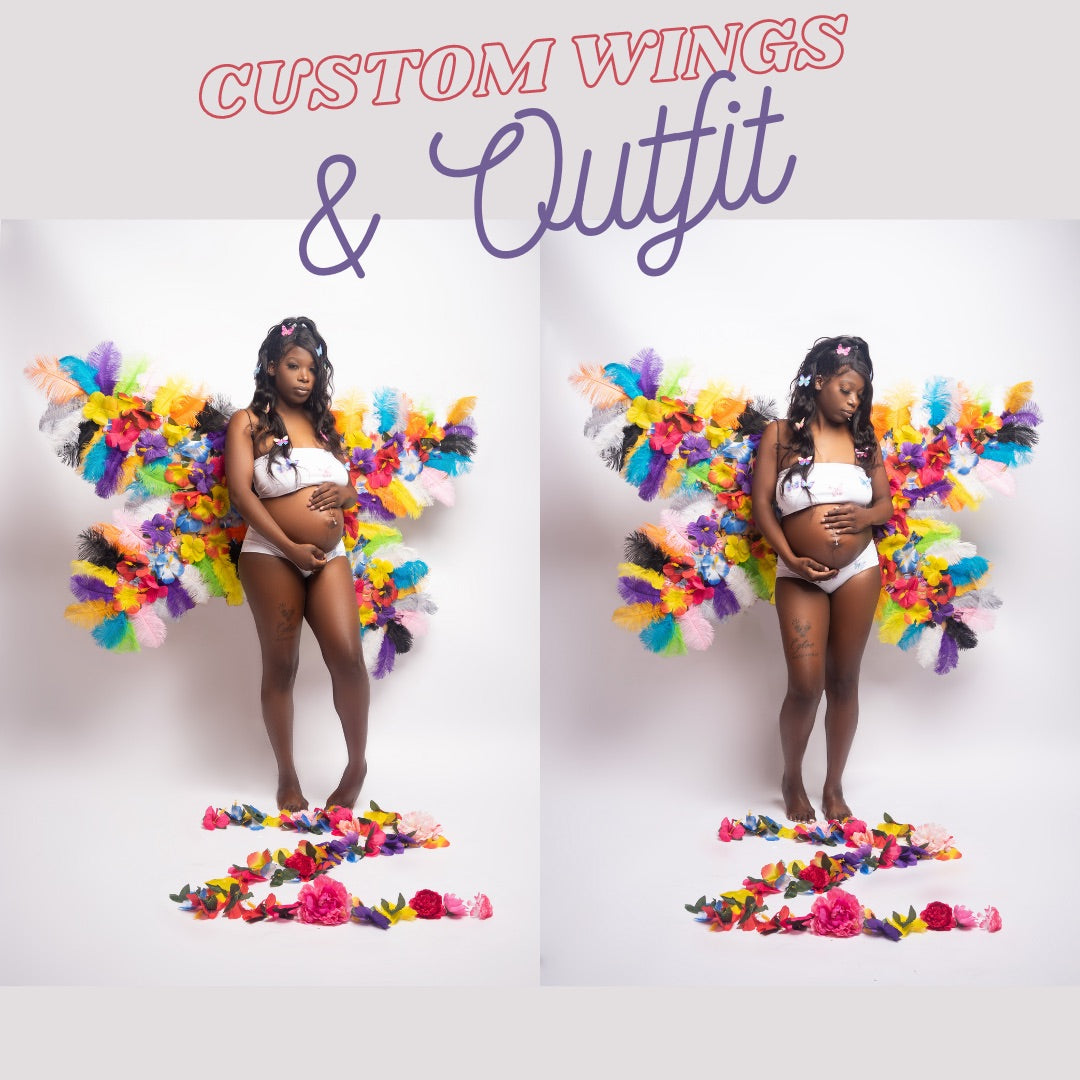Custom butterfly wing & 2 piece set