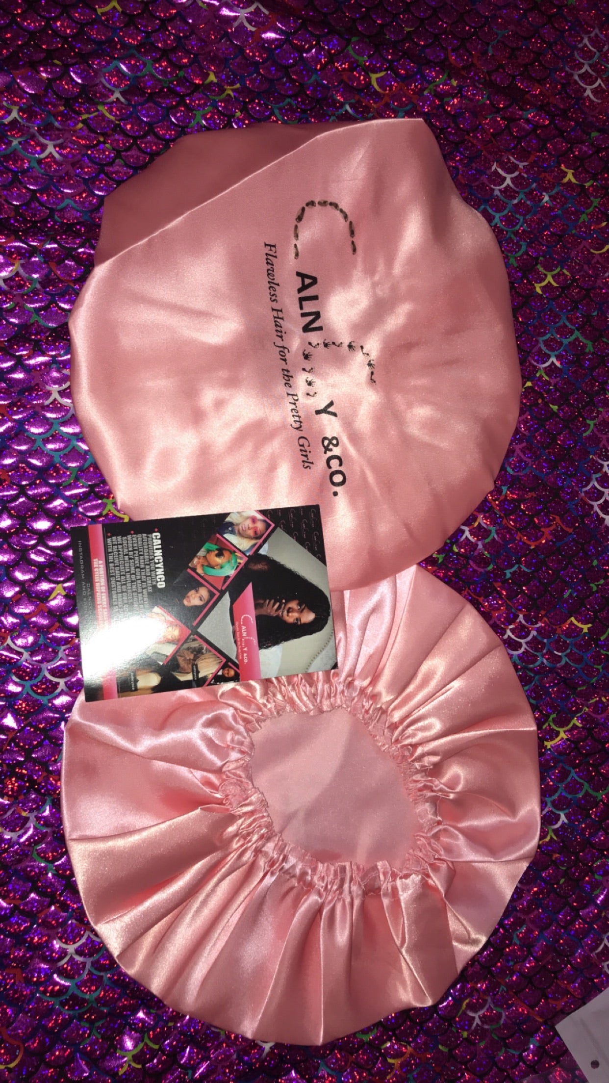 Calncynco satin hair bonnets