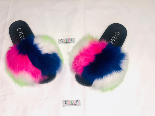 Eye Catcher Fur Slides