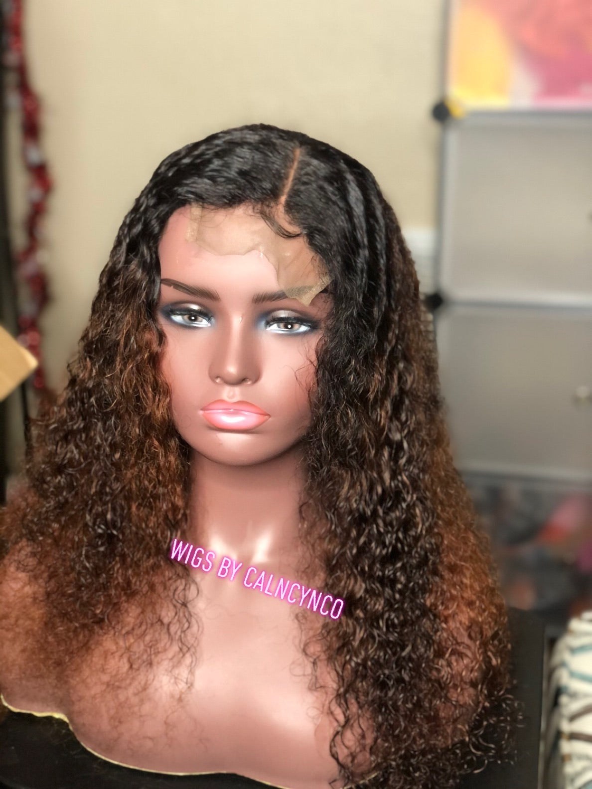 Brazilian Itty curly Custom Wig dyed
