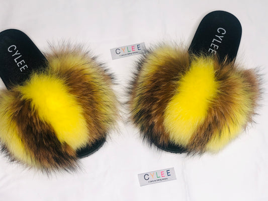Oh Bee' Fur Slides