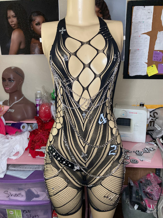 Junk Fishnet Romper/ bodysuit