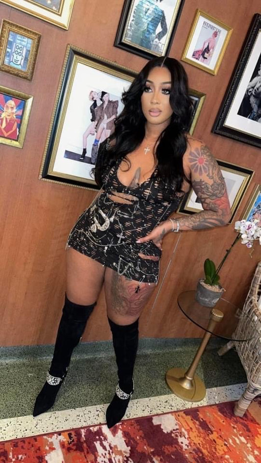 Baddie Rock mini dress