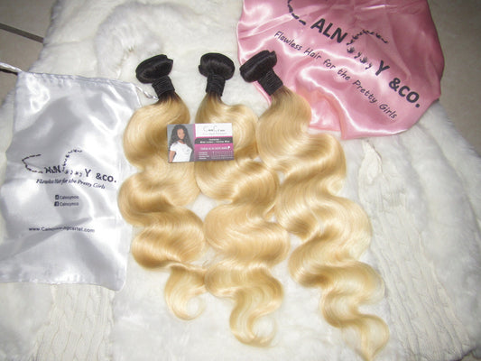 Blonde with dark roots Bodywave