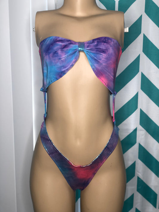 reversible tie dye 2 piece swimsuit